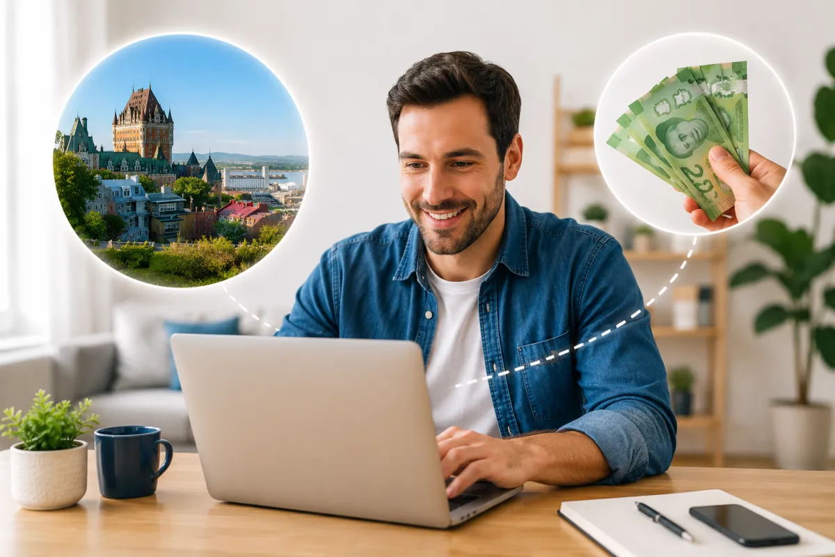 Homme consultant une demande de prêt personnel en ligne sur son ordinateur portable